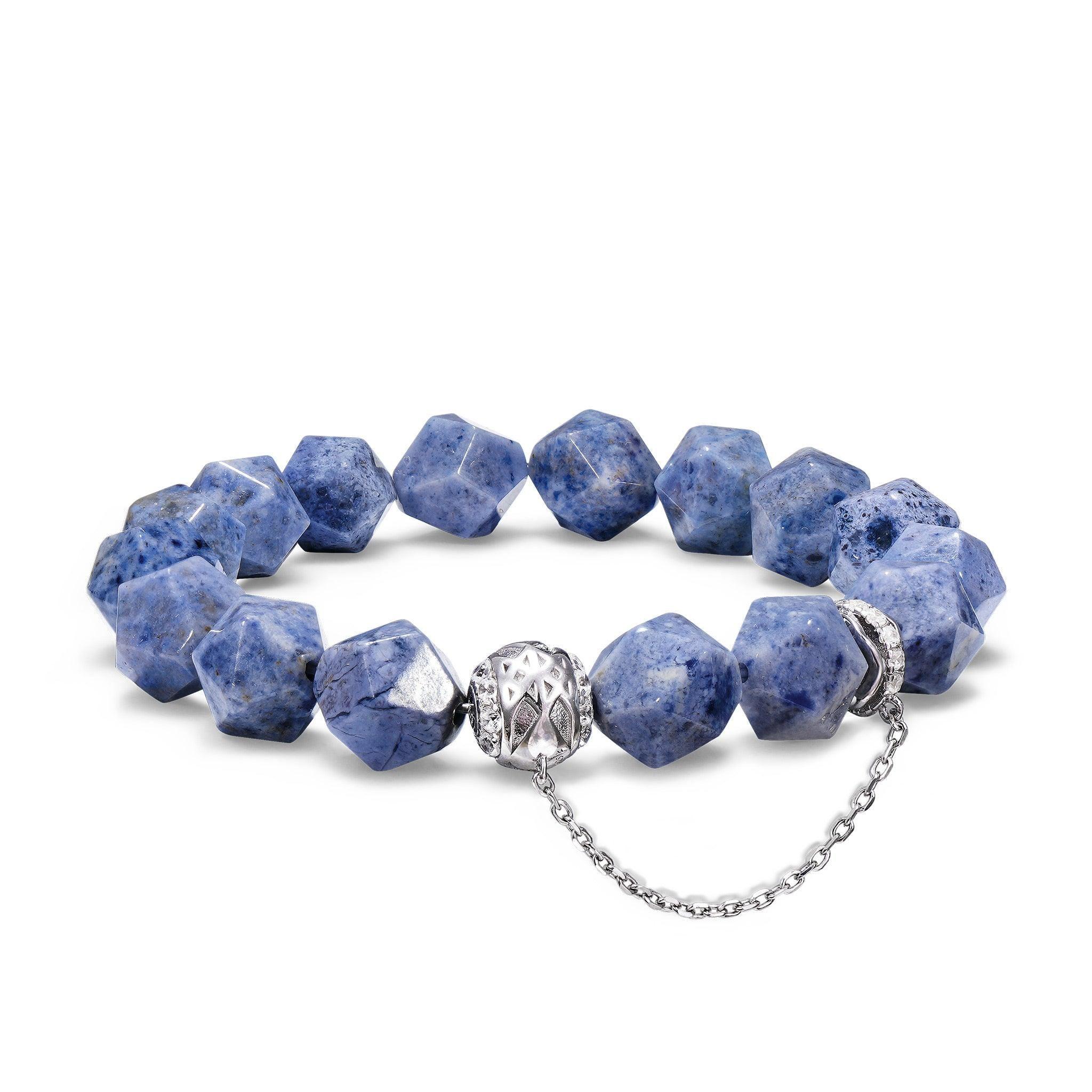 AWNL 瑞典珠寶 天然晶石 藍線石 海洋女神 女士手鍊- AWNL Taiwan