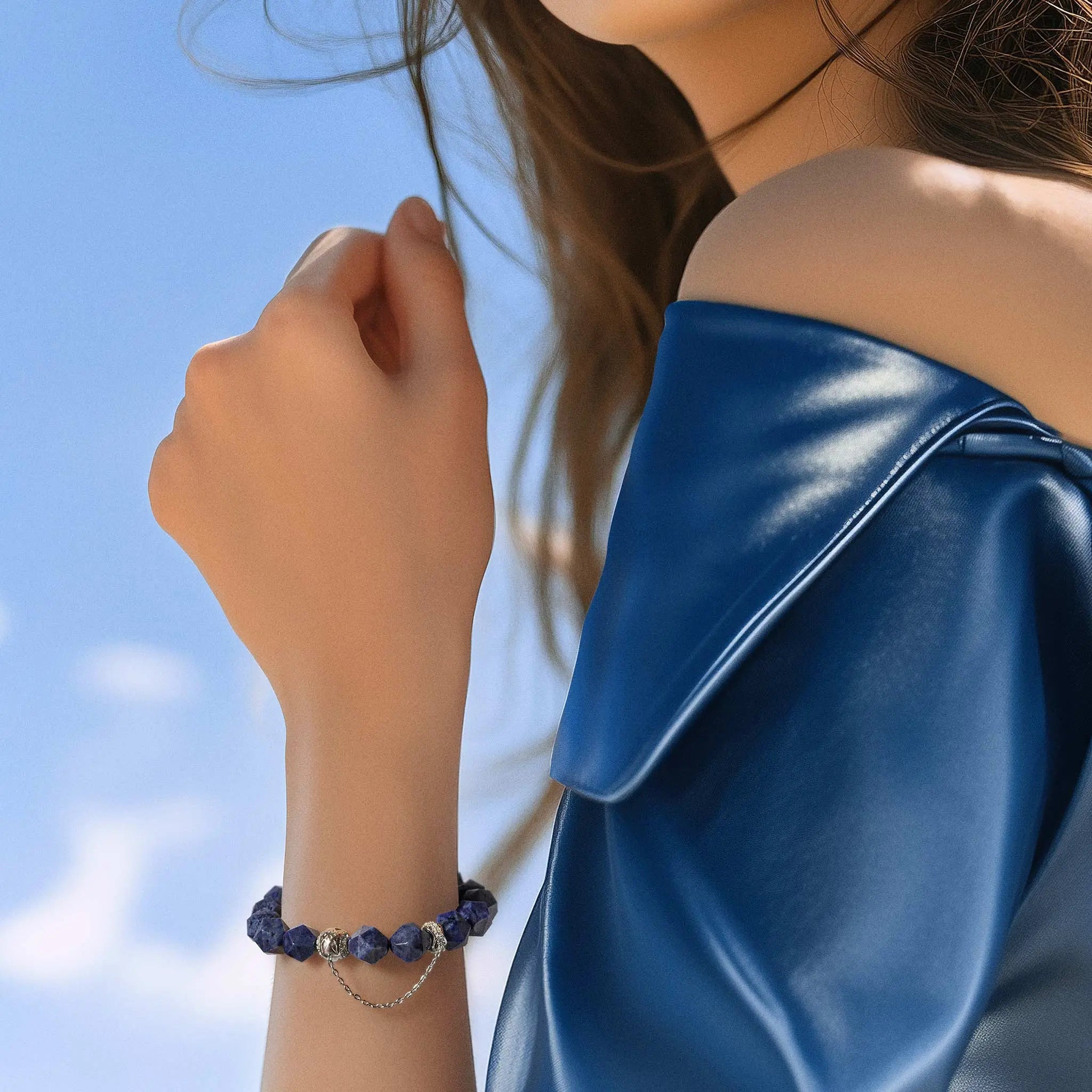 藍線石 海洋女神 女士手鍊 - AWNL Taiwan