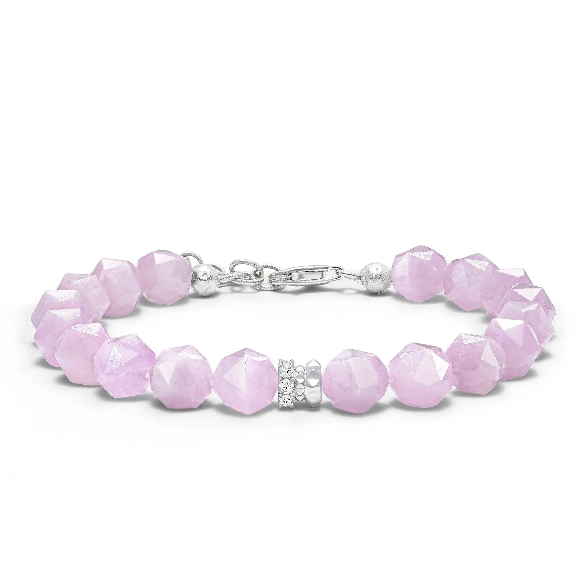 AWNL 瑞典珠寶 天然晶石 刺梨薔薇 紫鋰輝石 女士手鍊 - AWNL Taiwan