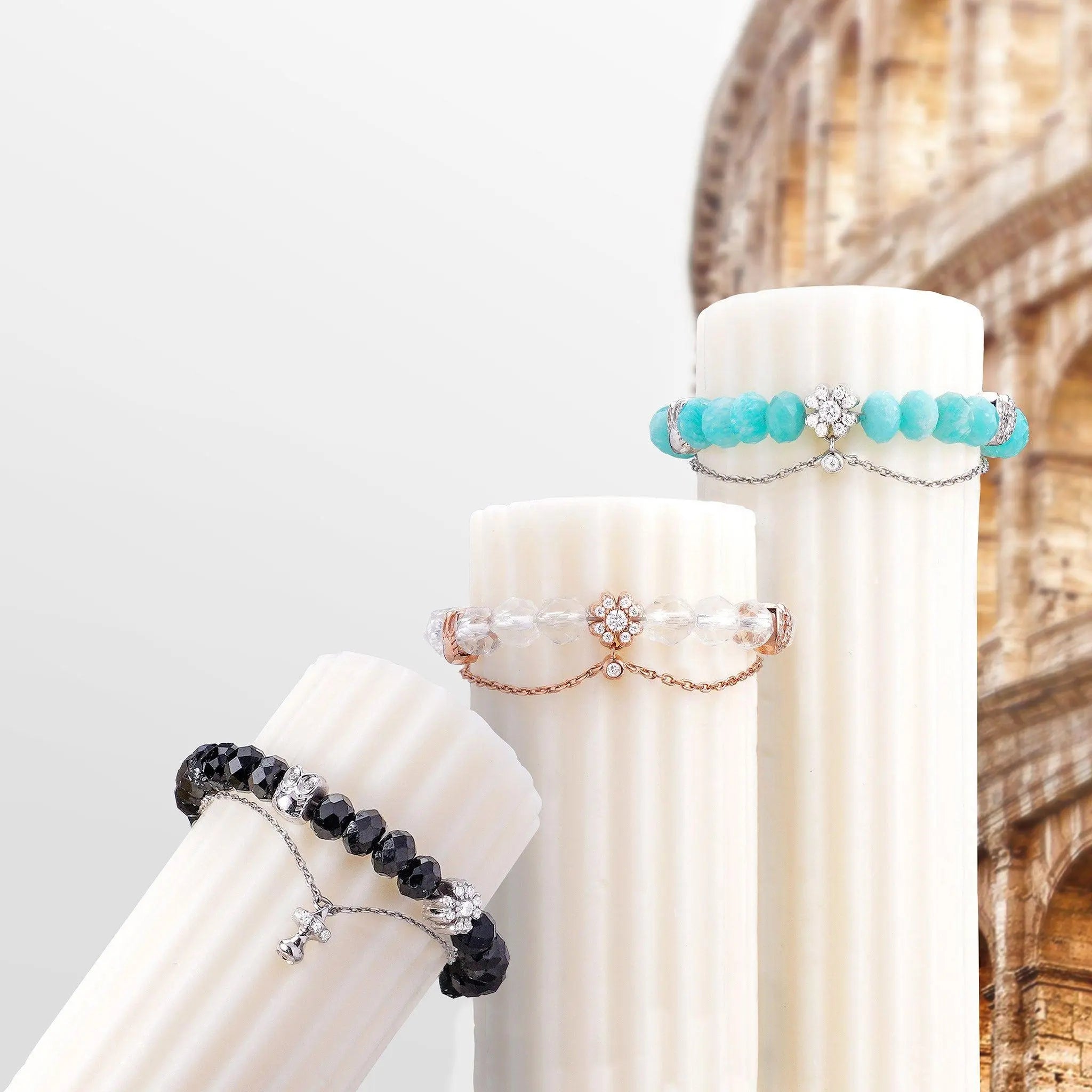 AWNL 瑞典珠寶 天然晶石 黑尖晶 北歐小幸運 女士手鍊- AWNL Taiwan