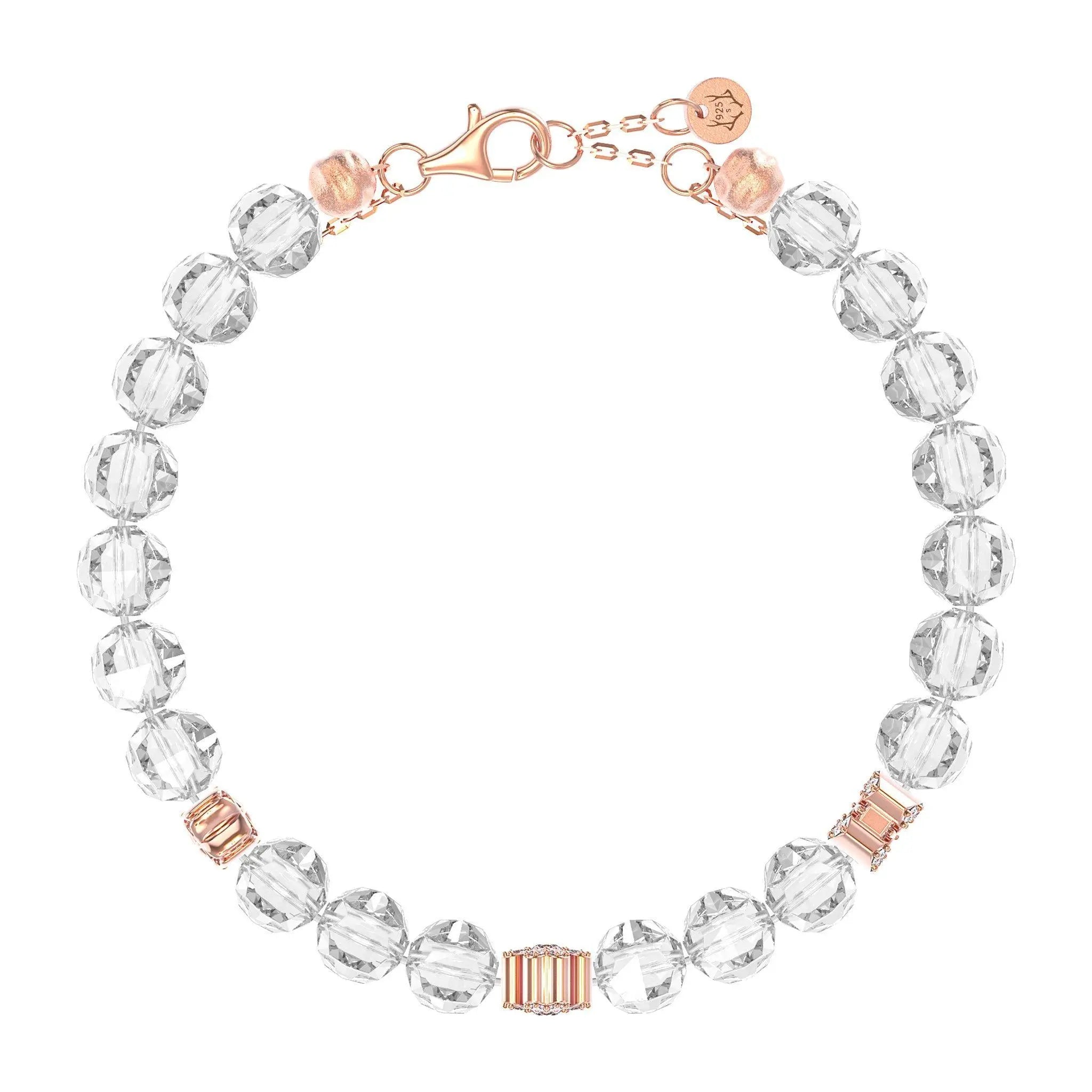 AWNL 瑞典珠寶 天然晶石 白水晶 北歐小幸運 女士手鍊 - AWNL Taiwan