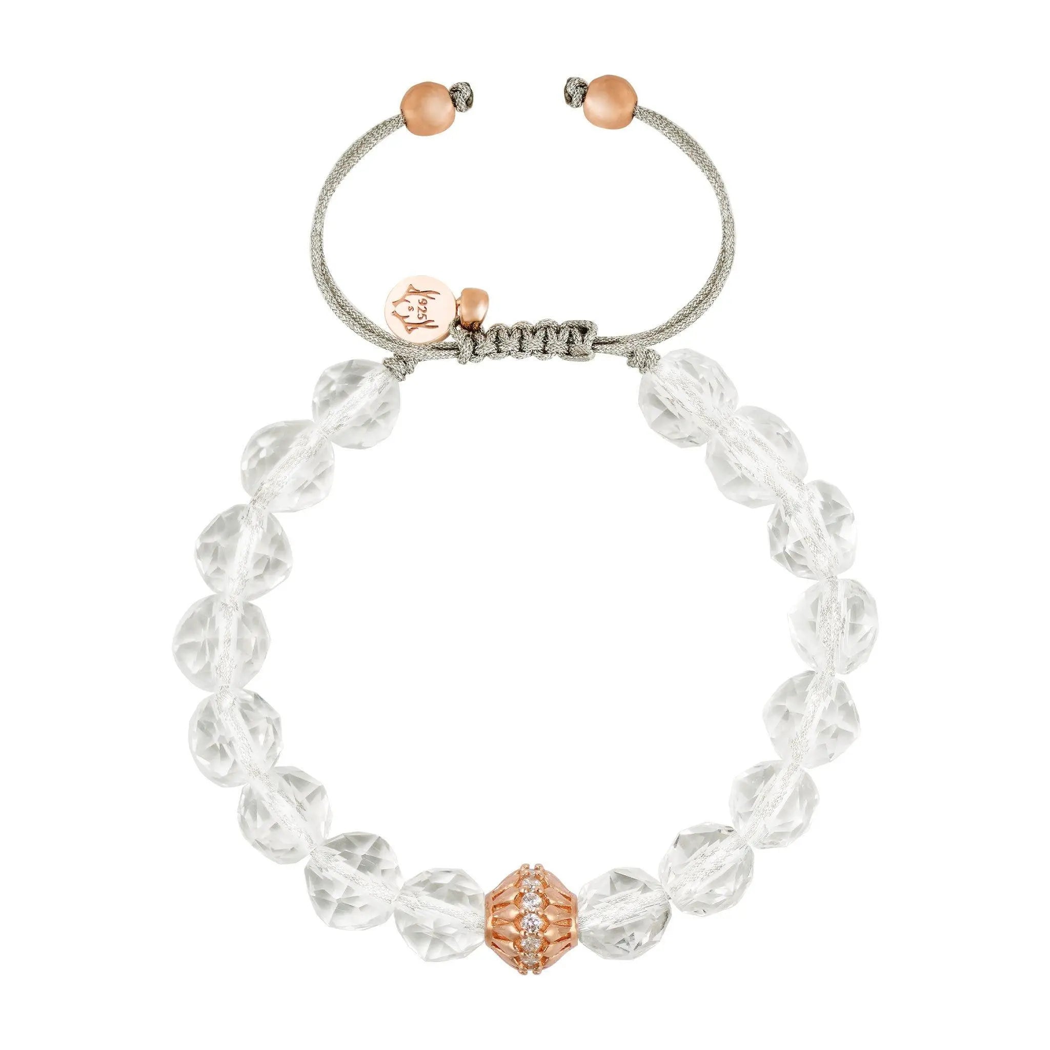 AWNL 瑞典珠寶 天然晶石 白水晶 雲莓 女士手鍊 - AWNL Taiwan