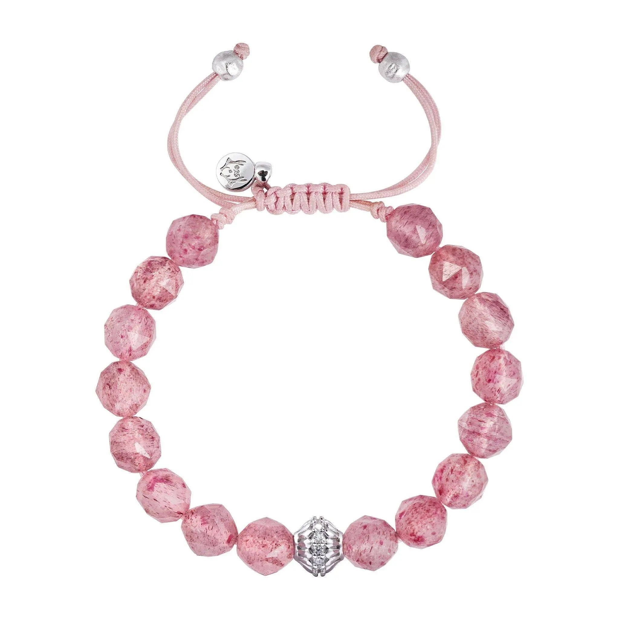 AWNL 瑞典珠寶 天然晶石 草莓晶 雲莓 女士手鍊 - AWNL Taiwan