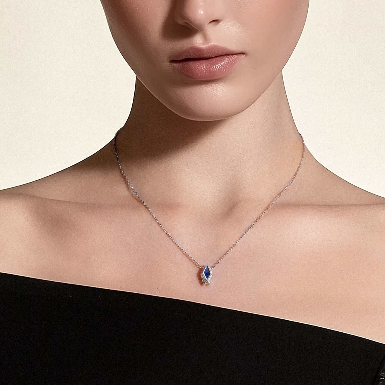 藍線石 塞萊斯緹諾 mini小晶靈 女士項鍊 - AWNL Taiwan