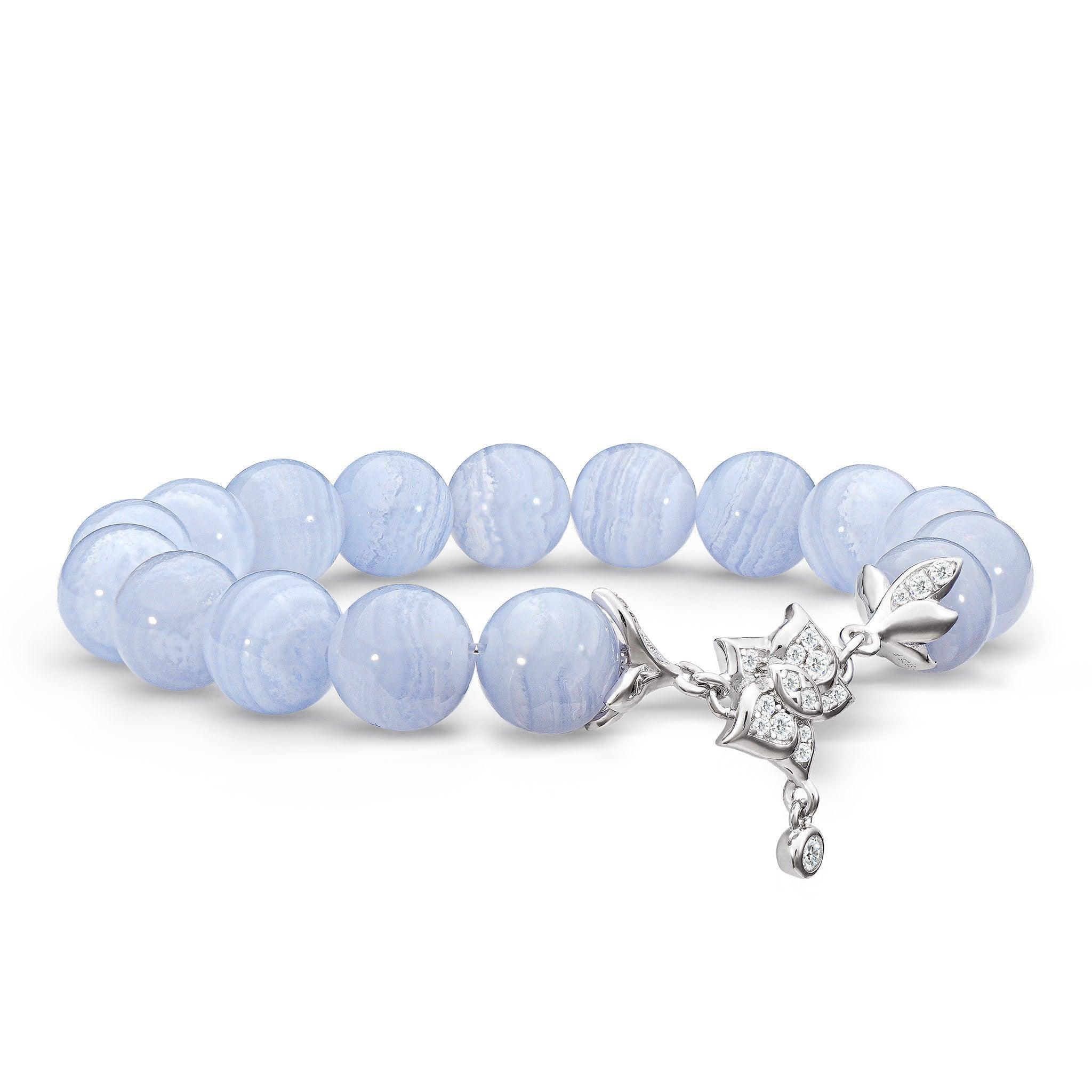 藍紋瑪瑙 蝴蝶蘭 女士手鍊 - AWNL Taiwan