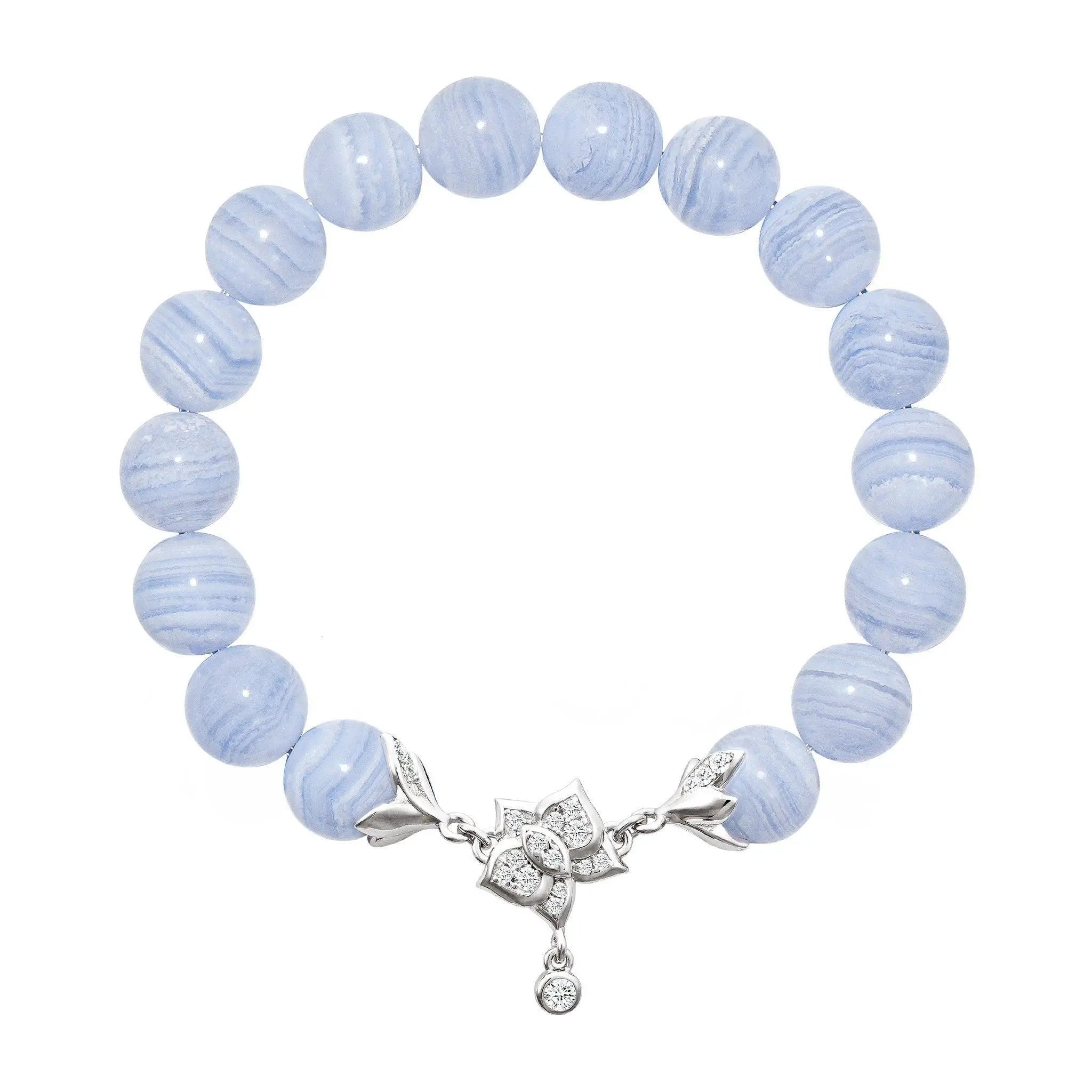 藍紋瑪瑙 蝴蝶蘭 女士手鍊 - AWNL Taiwan