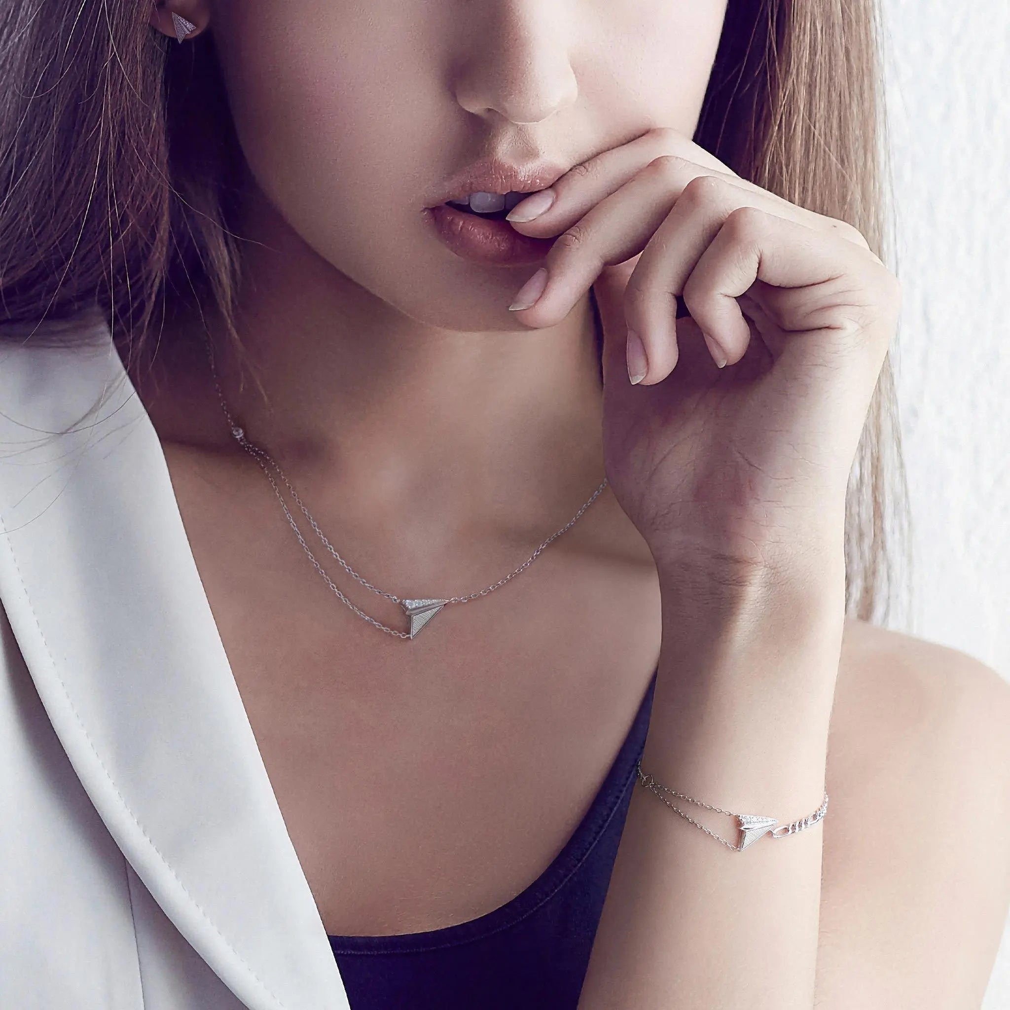 AWNL 瑞典珠寶 瑞典隕石 紙飛機 女士手鍊 隕石手鍊 - AWNL Taiwan