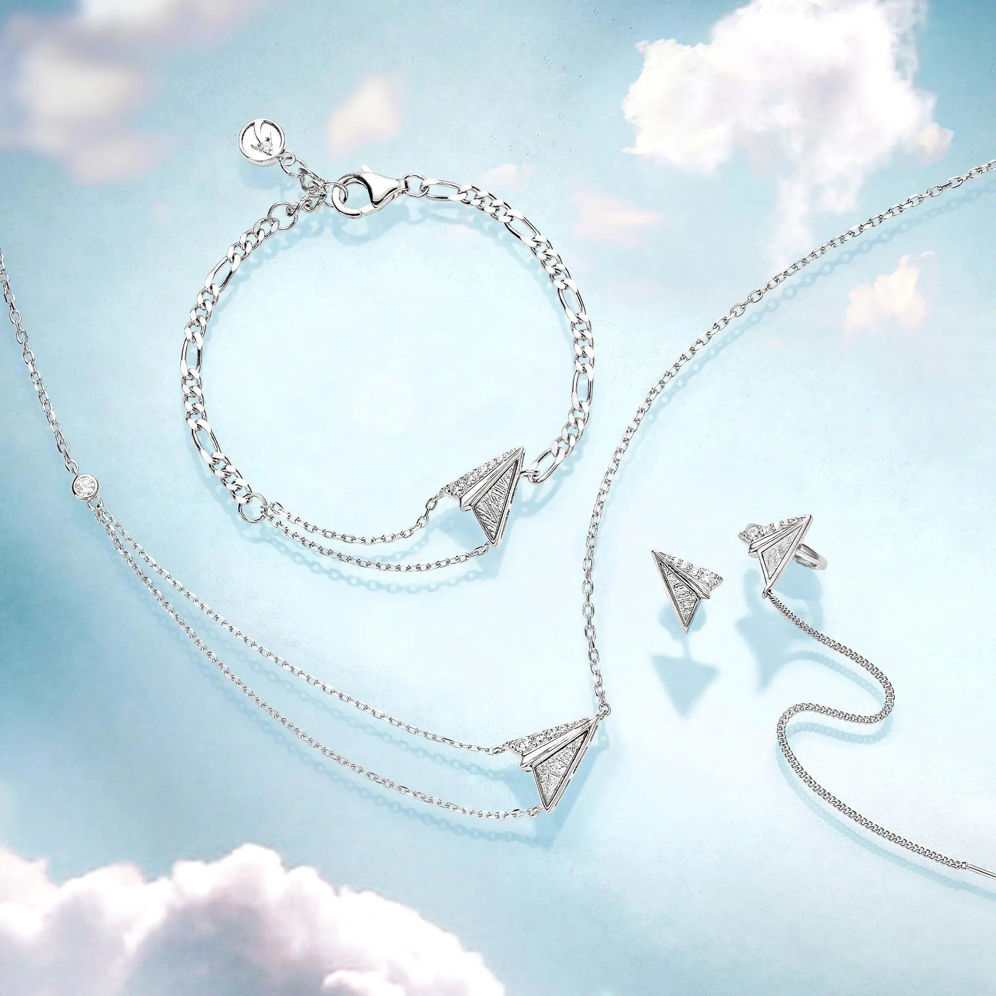 AWNL 瑞典珠寶 瑞典隕石 紙飛機 女士手鍊 隕石手鍊 - AWNL Taiwan