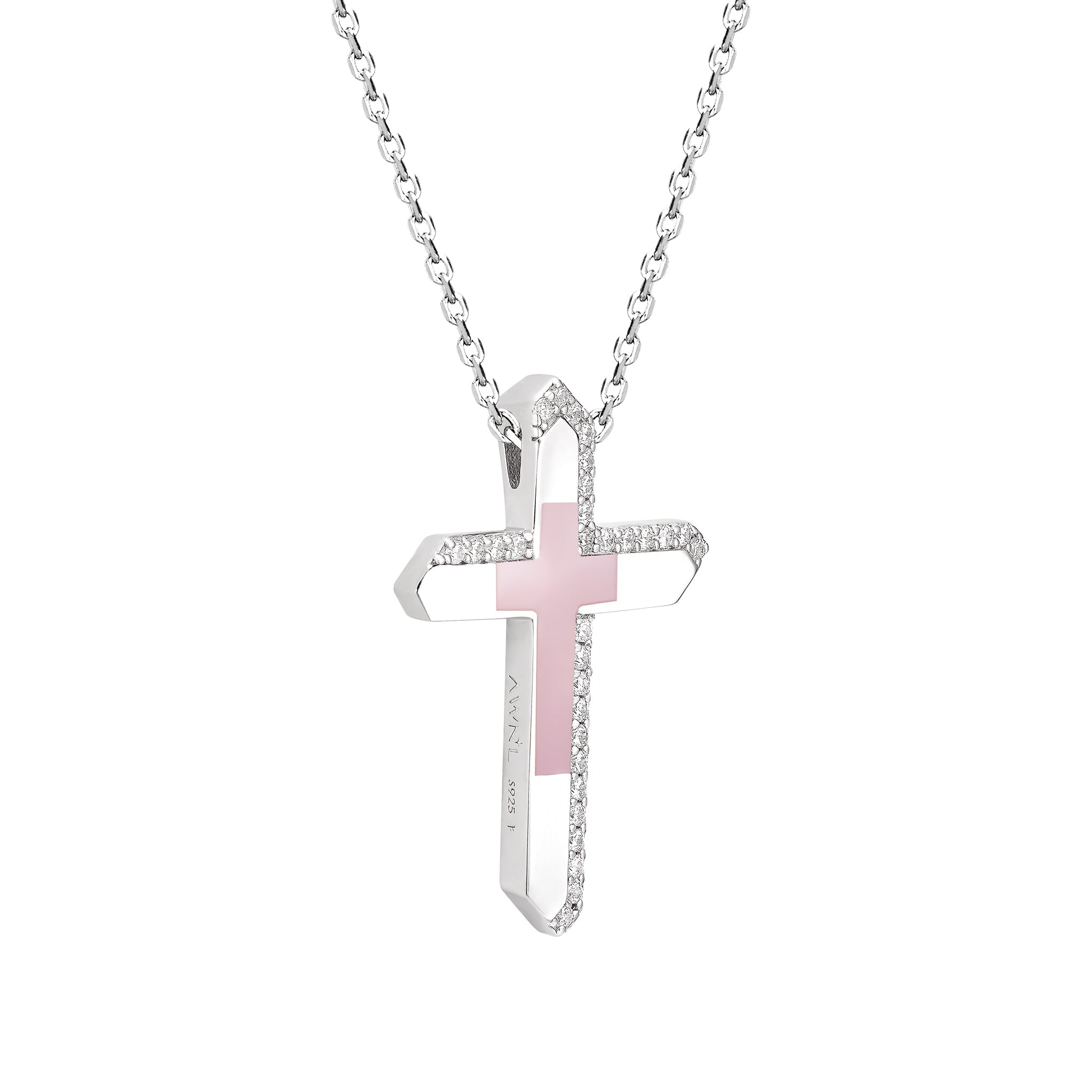 粉澳寶 十字架 項鍊 - AWNL Taiwan