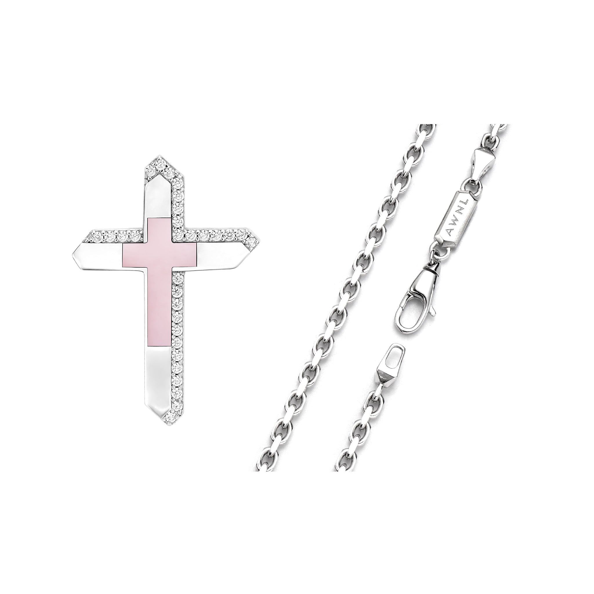 粉澳寶 十字架 項鍊 - AWNL Taiwan