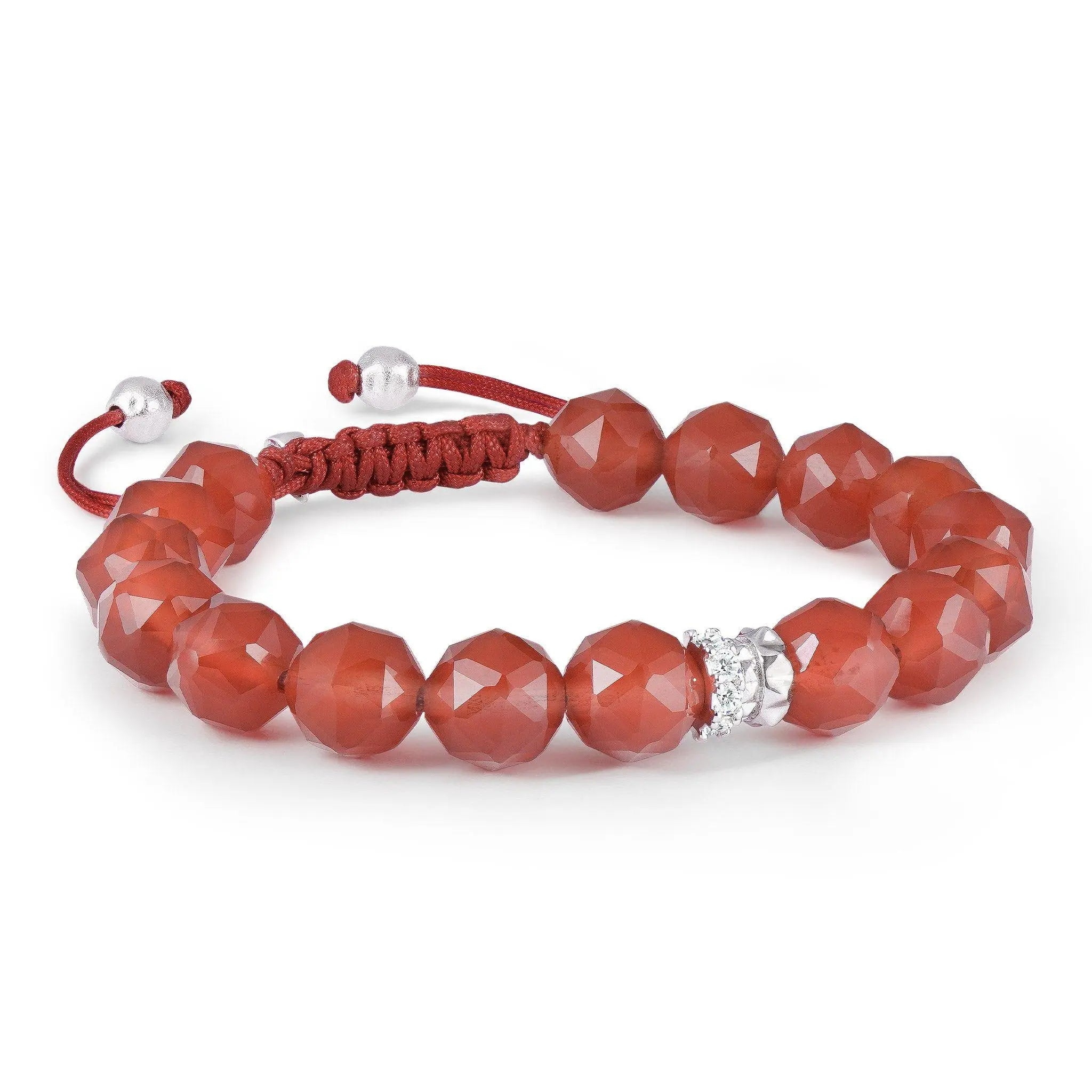 AWNL 瑞典珠寶 天然晶石 紅瑪瑙 刺梨薔薇 女士手鍊 - AWNL Taiwan