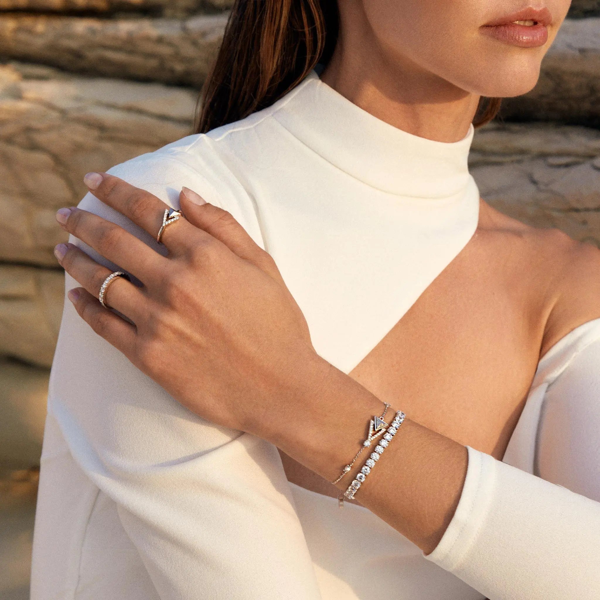 AWNL 瑞典珠寶 瑞典隕石 三角引力場 女士手鍊 隕石手鍊 - AWNL Taiwan