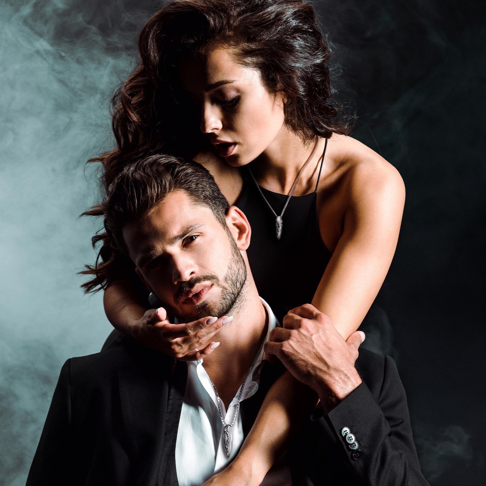 AWNL 瑞典珠寶 天然晶石 銀曜石 時光琥珀 情侶項鍊 女士項鍊 - AWNL Taiwan