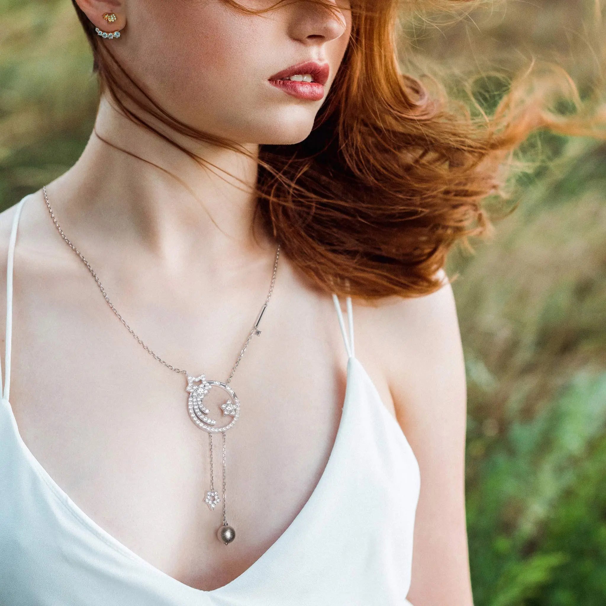 AWNL 瑞典珠寶 瑞典隕石 星月 女士項鍊 隕石項鍊 - AWNL Taiwan