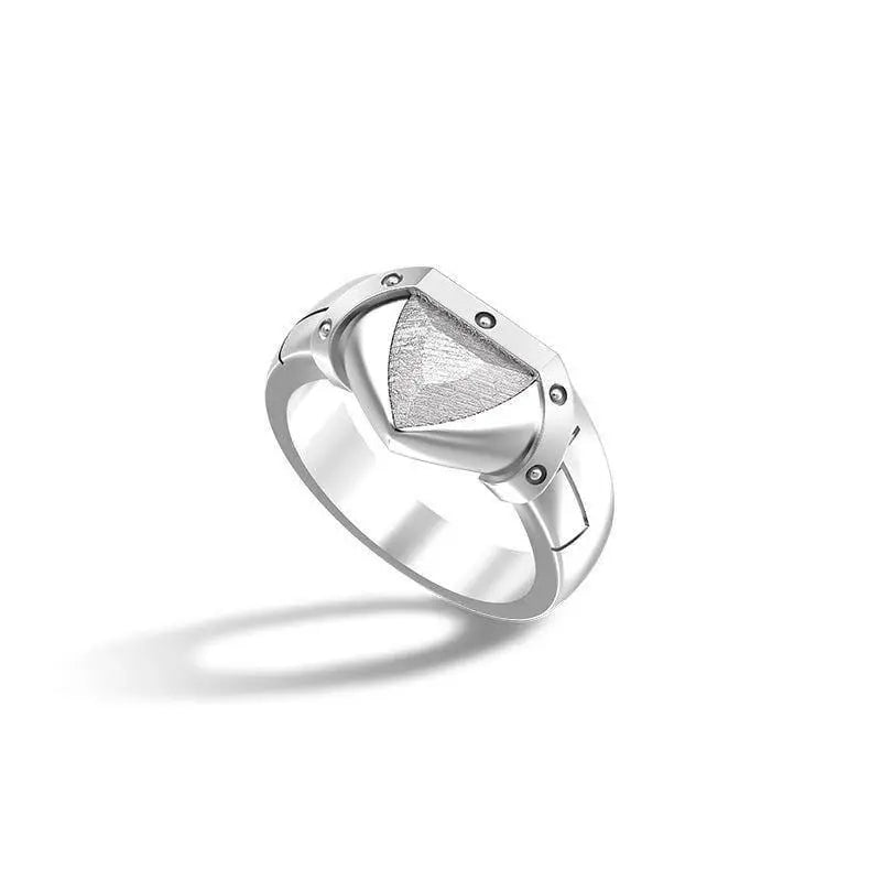 瑞典隕石 盾形 男士戒指 - AWNL Taiwan