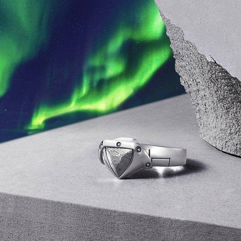 AWNL 瑞典隕石 男士盾形戒指 - AWNL Taiwan
