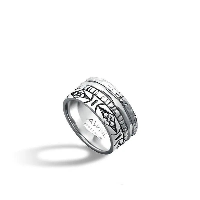 AWNL 瑞典珠寶 純銀 禪定吉祥草海 男士戒指