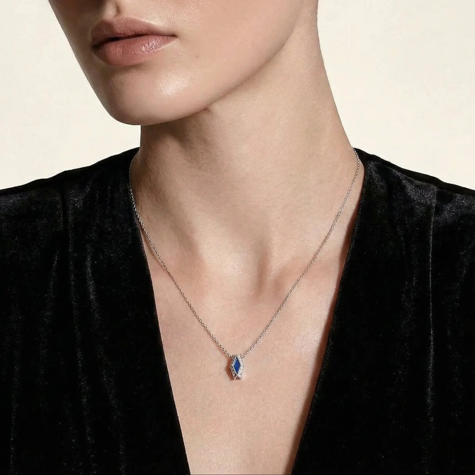 藍線石 塞萊斯緹諾 mini小晶靈 女士項鍊 - AWNL Taiwan