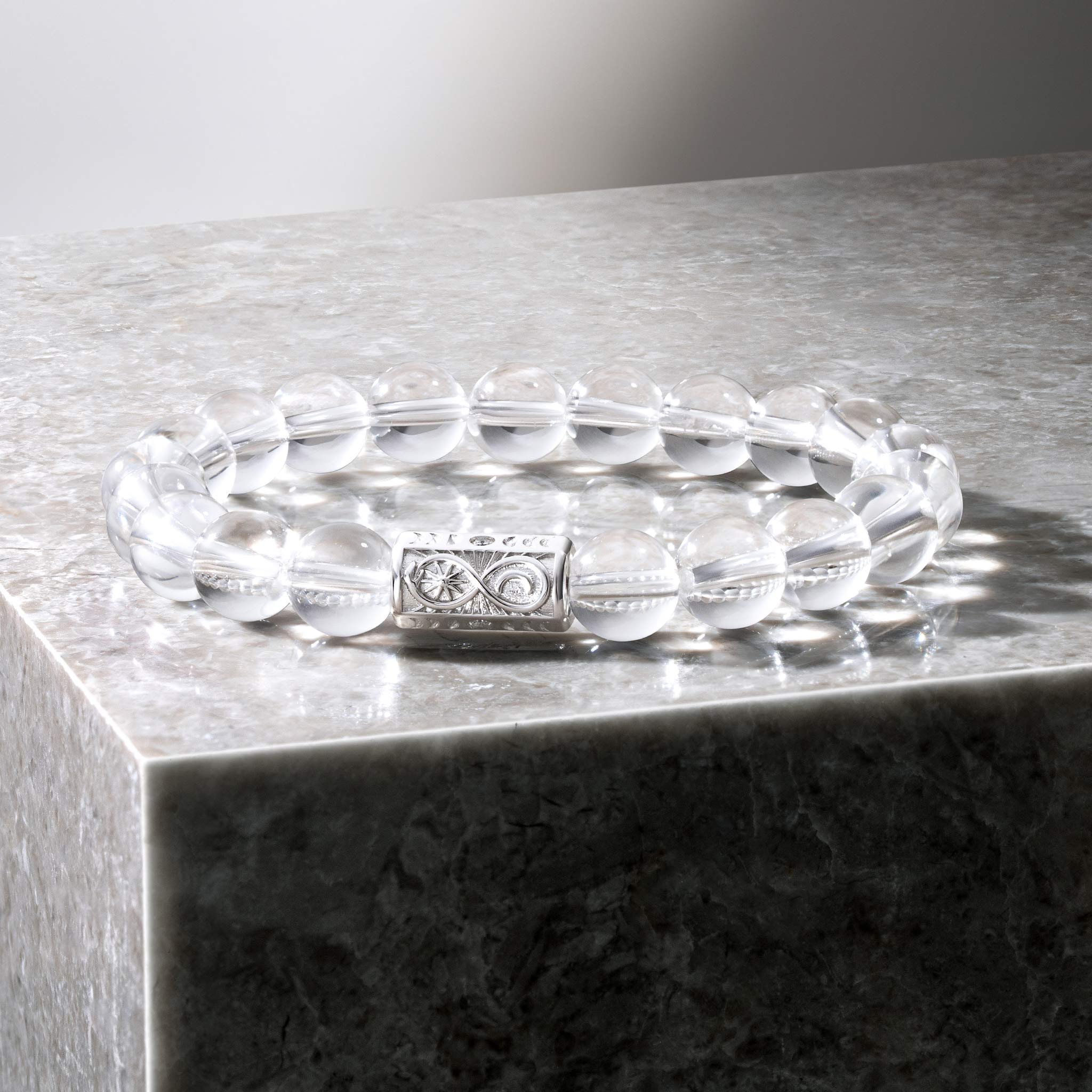 白水晶 銜尾蛇 男士手鍊 - AWNL Taiwan