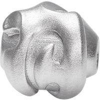Cloud Motif Bead Silver