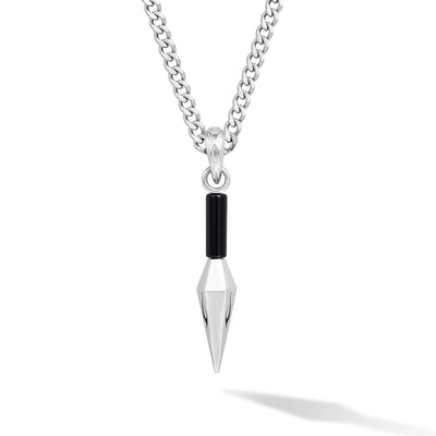 黑曜石 火焰紋金剛劍 項鍊