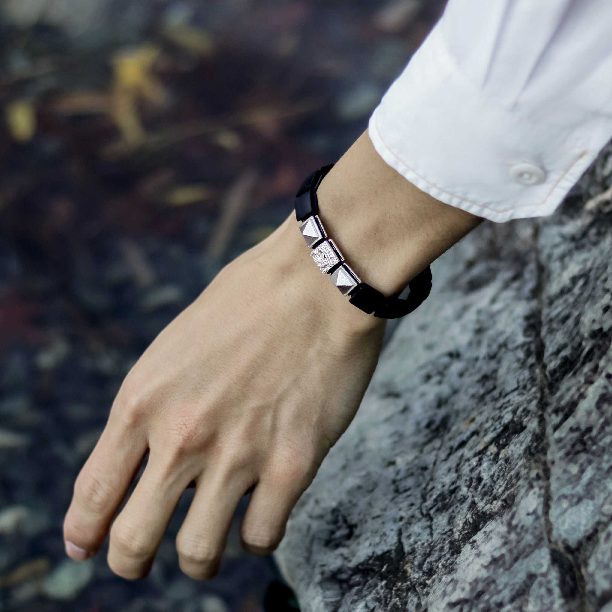 黑瑪瑙 荷魯斯之眼 男士手鍊 (コピー) - AWNL Taiwan