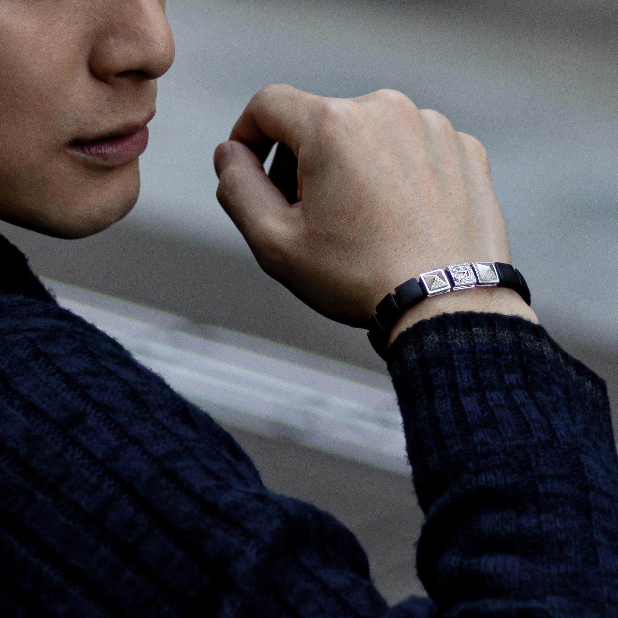 黑瑪瑙 荷魯斯之眼 男士手鍊 (コピー) - AWNL Taiwan