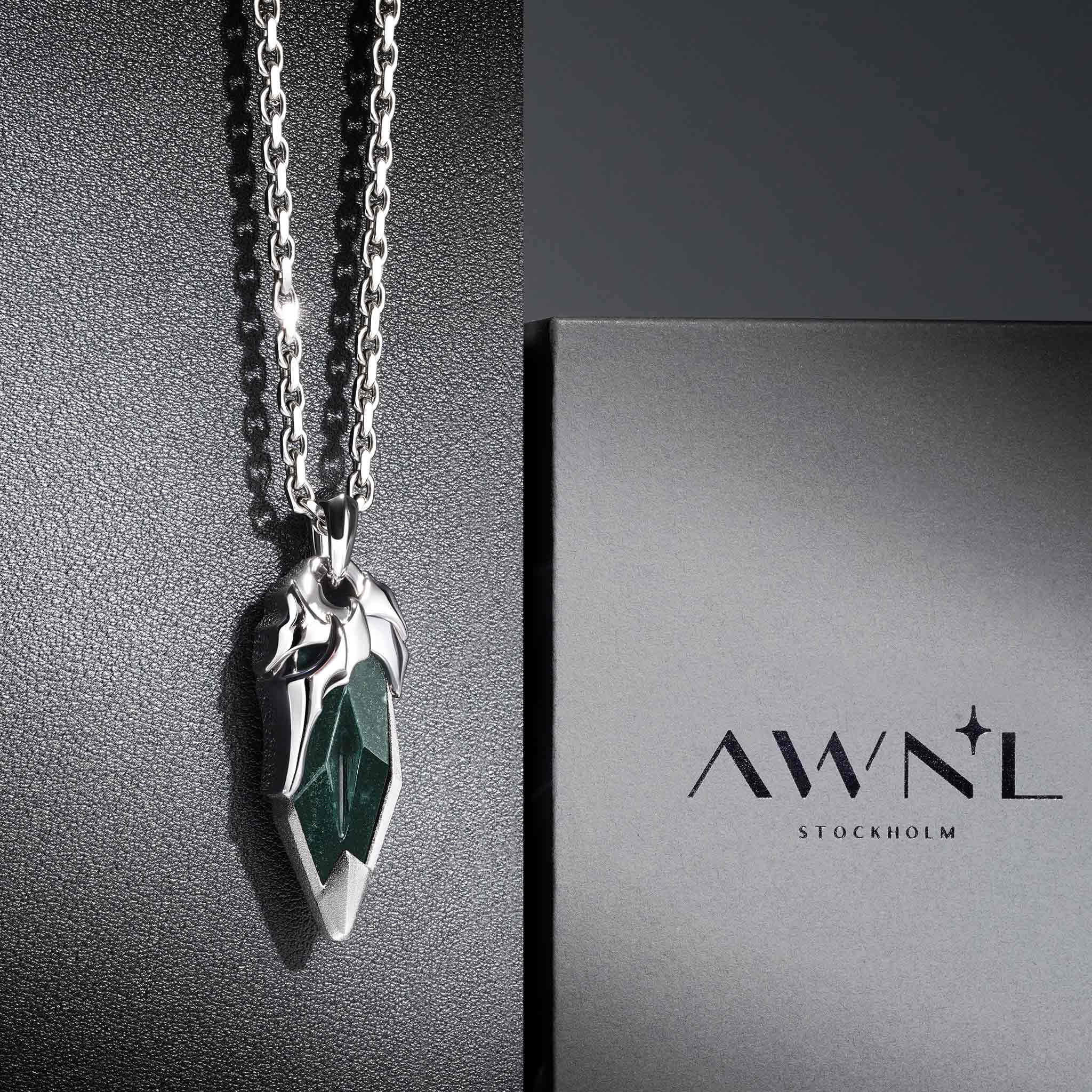 血石碧玉 維京頭盔 男士項鍊 - AWNL Taiwan