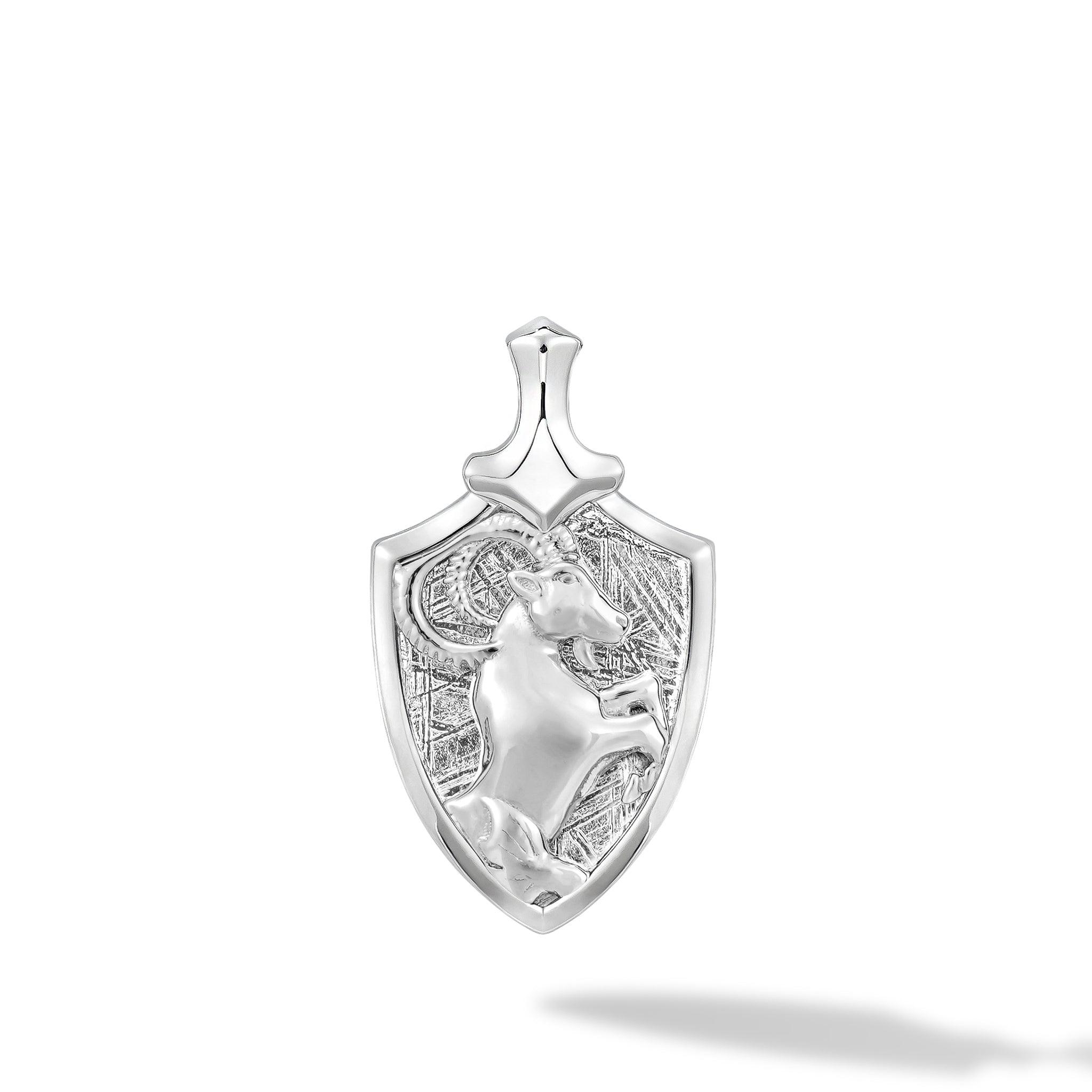 瑞典隕石 十二星座 摩羯座 男士吊墜銀項鍊｜AWNL 瑞典設計輕珠寶
