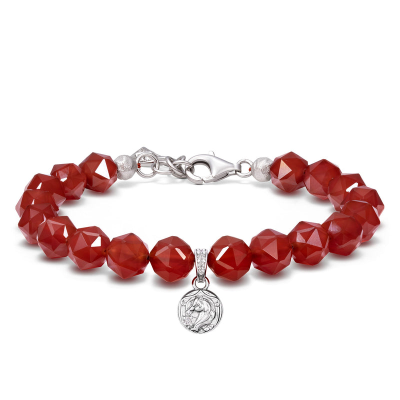 紅瑪瑙 赤焰天馬 女士手鍊