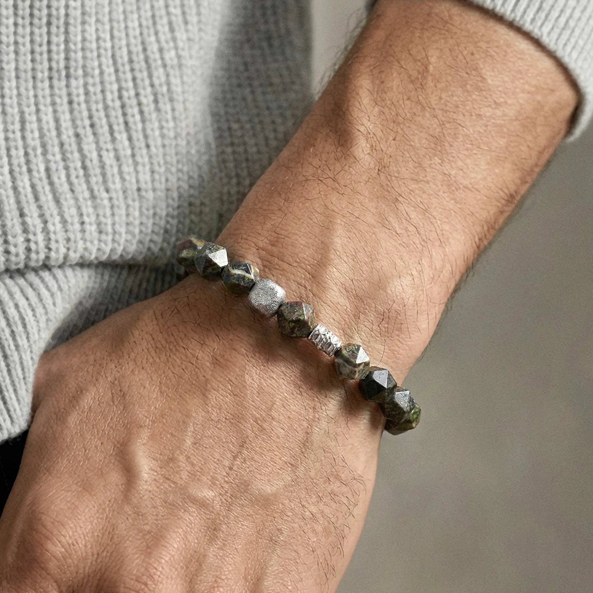 瑞典隕石 龍血石 屠龍 男士手鍊 - AWNL Taiwan