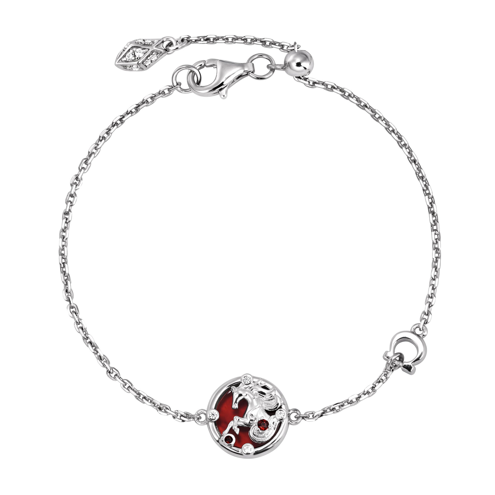 焰心 幻境靈馬 紅瑪瑙 女士手鏈 - AWNL Taiwan