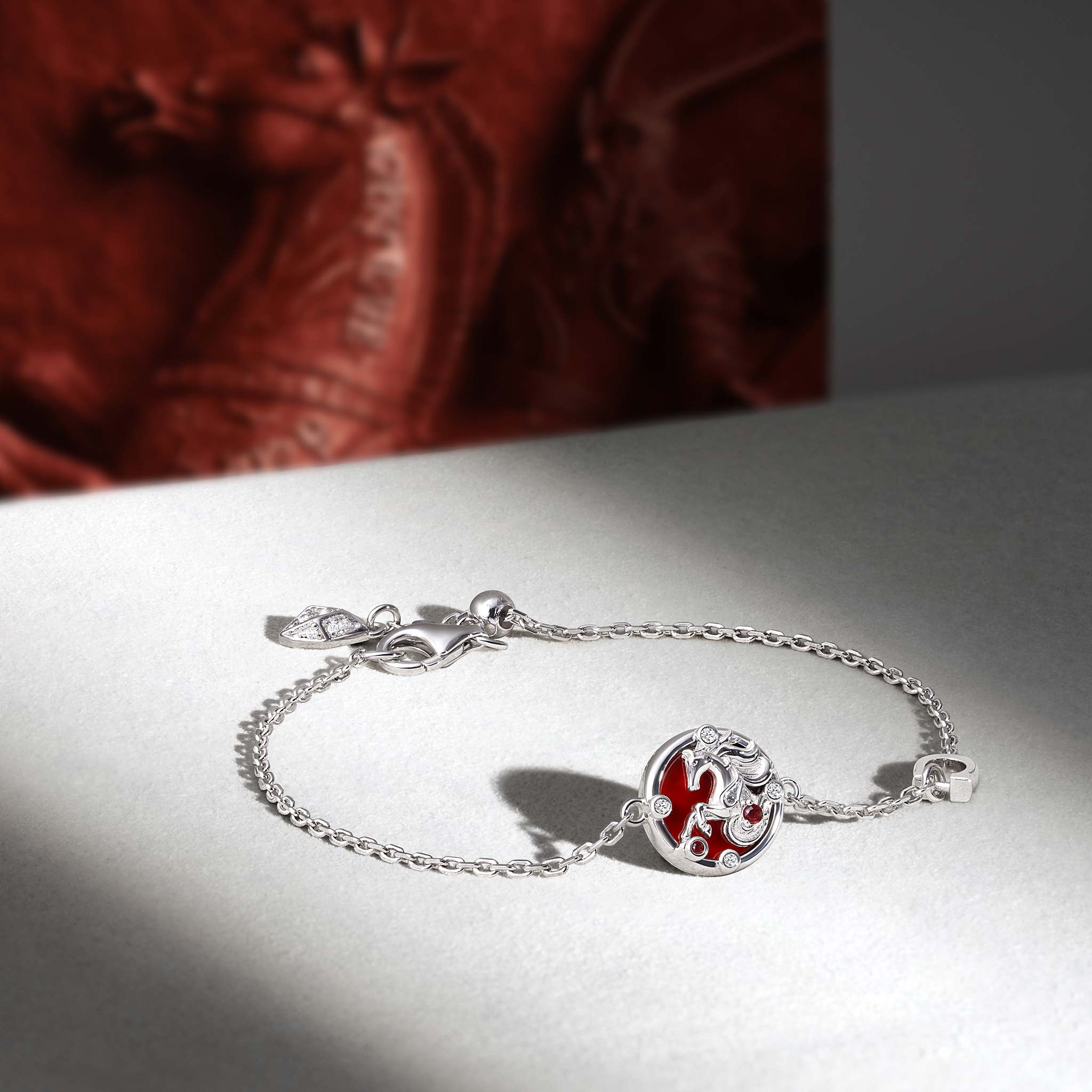 焰心 幻境靈馬 紅瑪瑙 女士手鏈 - AWNL Taiwan