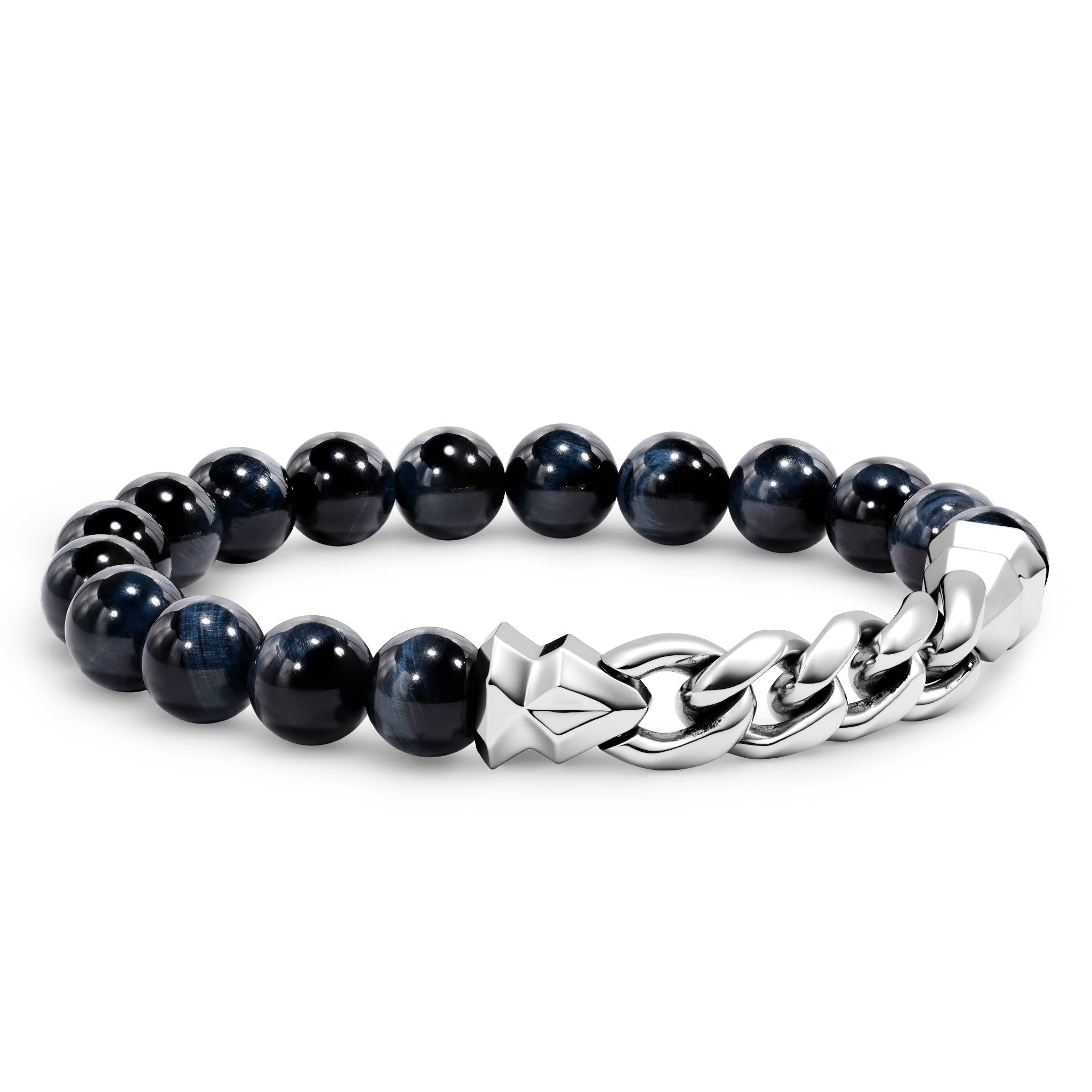鷹眼石 古巴銀鍊 男士手鍊 - AWNL Taiwan