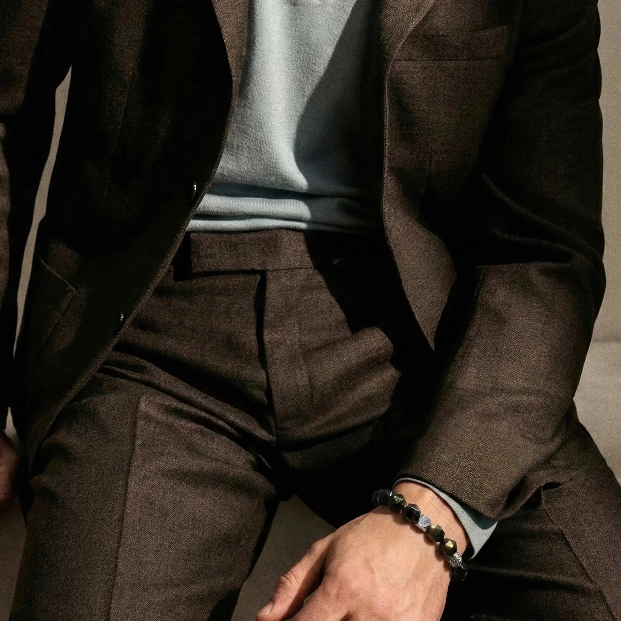 瑞典隕石 鷹眼石 須彌星辰 男士手鍊 - AWNL Taiwan