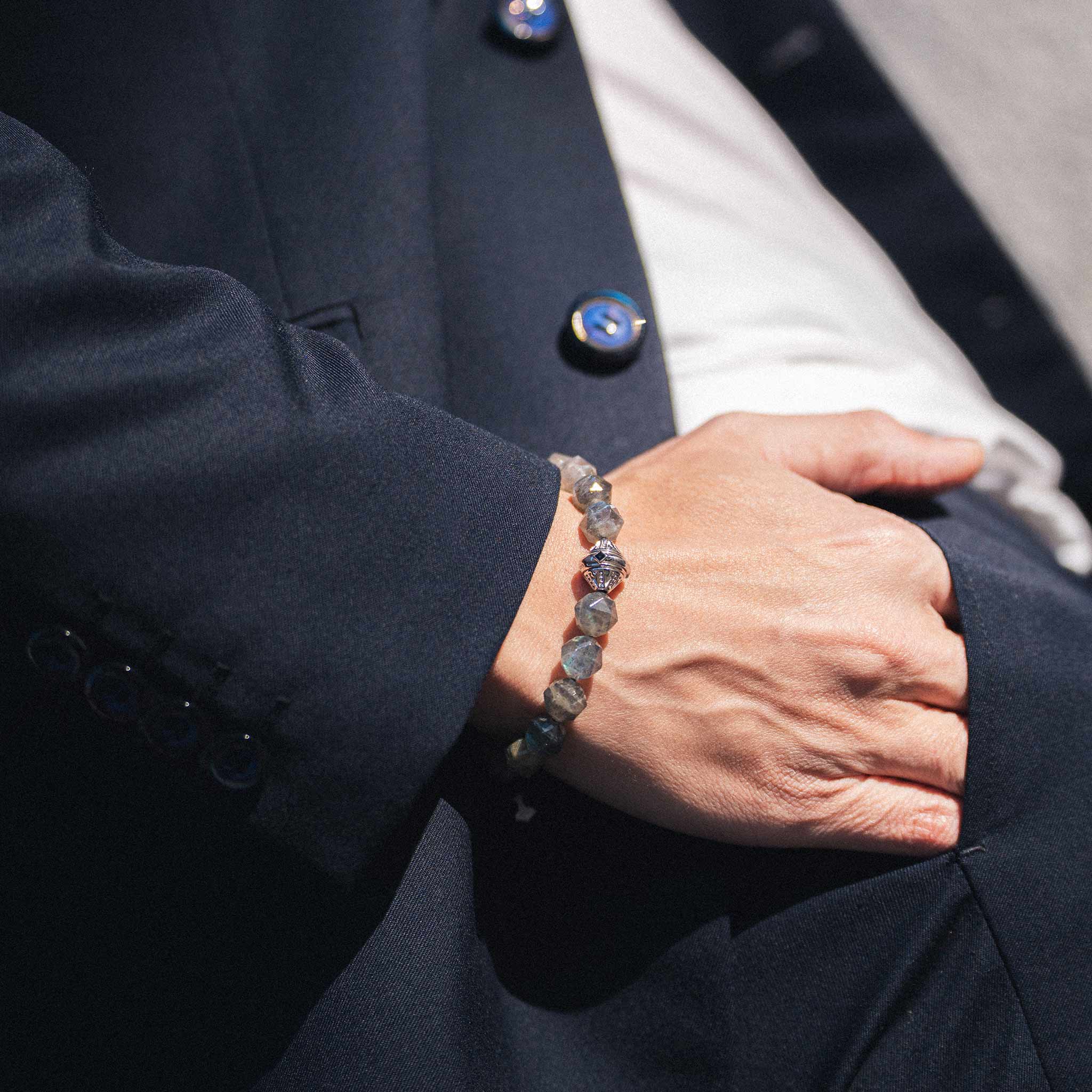 光譜石 星際燈塔 男士手鍊 - AWNL Taiwan