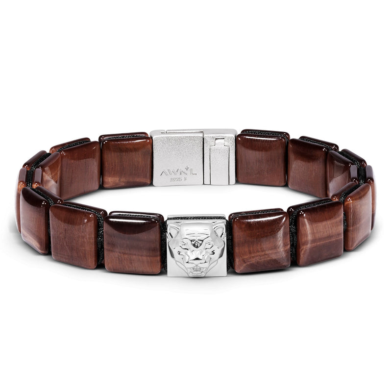 紅虎眼 鴻運虎行 磁合扣 男士手鍊