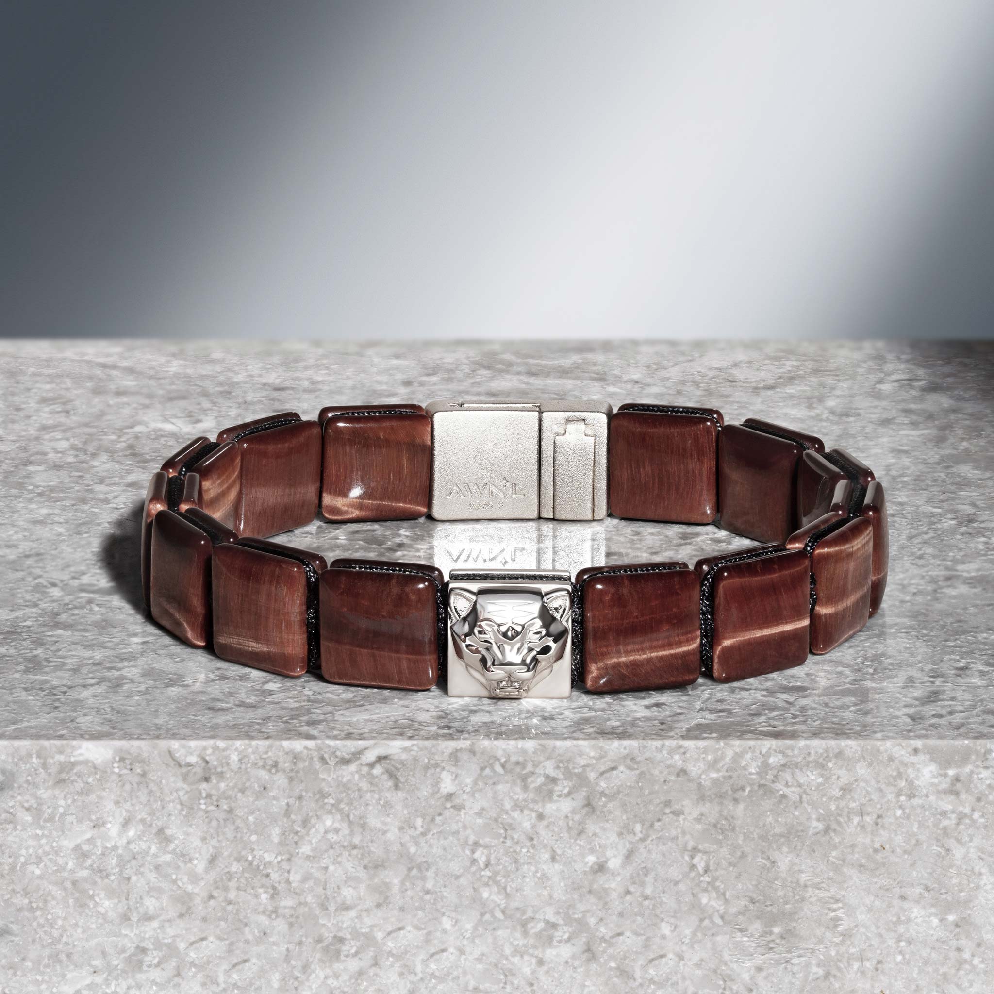 紅虎眼 鴻運虎行 磁合扣 男士手鍊 - AWNL Taiwan