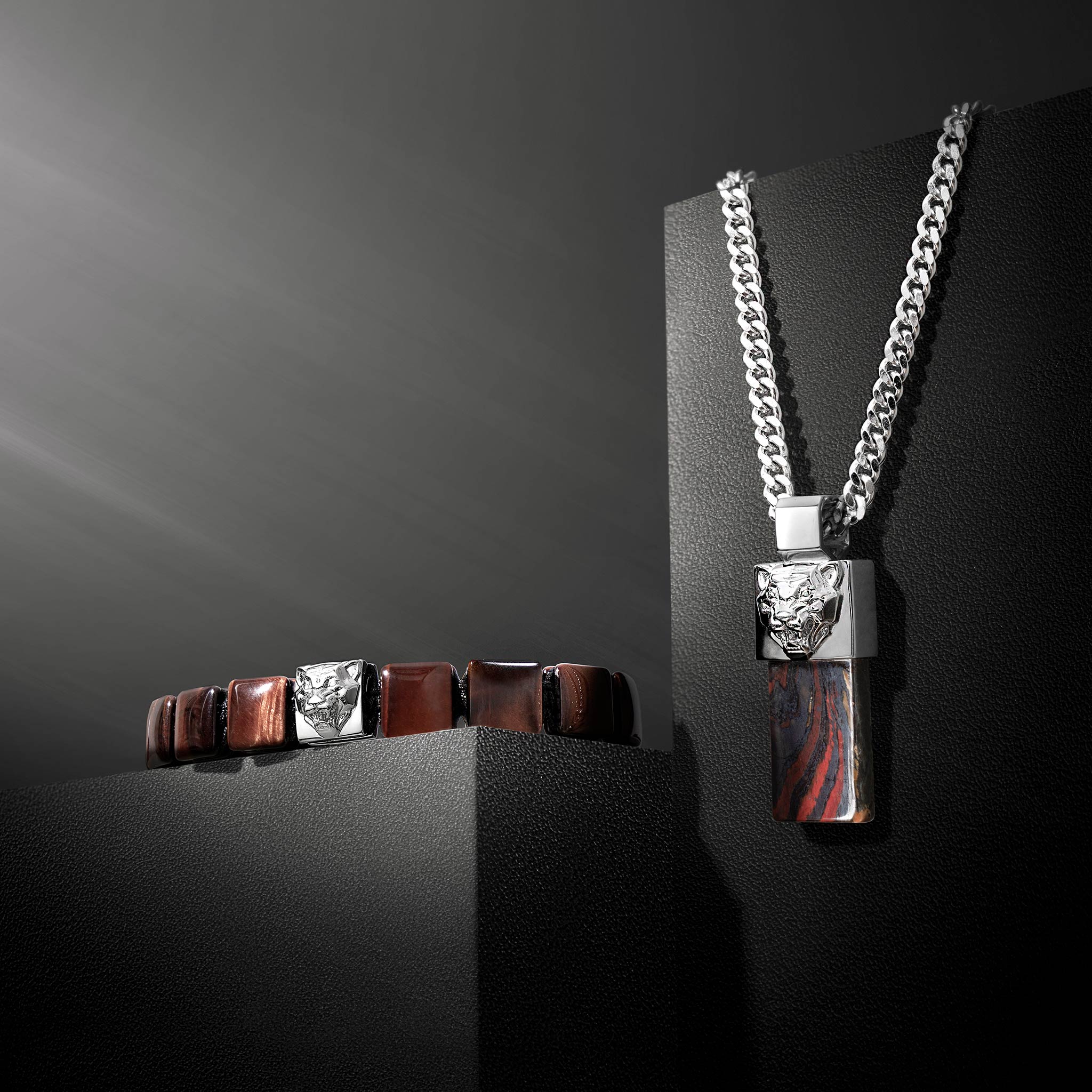 紅虎眼 鴻運虎行 磁吸 男士手鍊 (コピー) - AWNL Taiwan