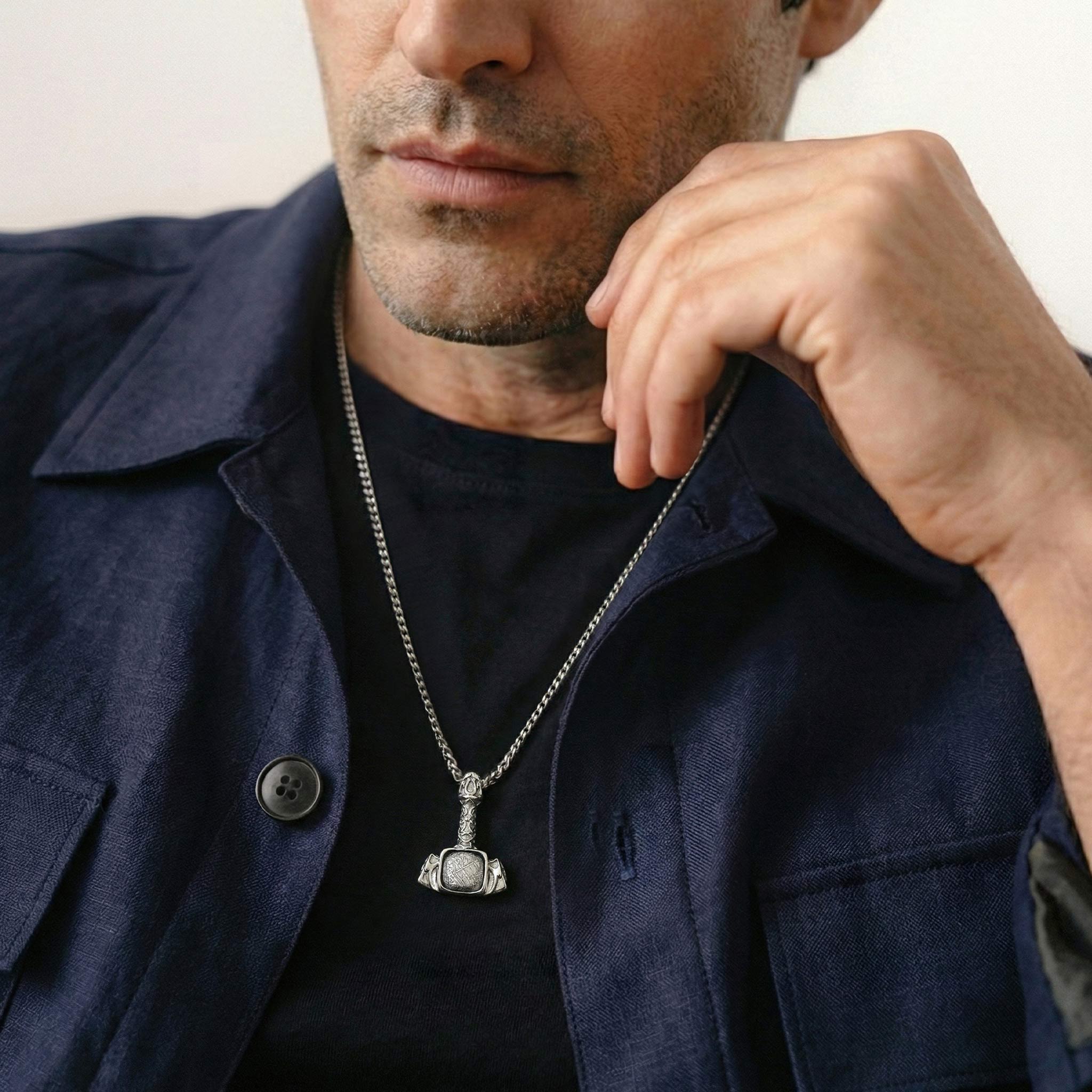 瑞典隕石 雷神之鎚 男士項鍊 - AWNL Taiwan