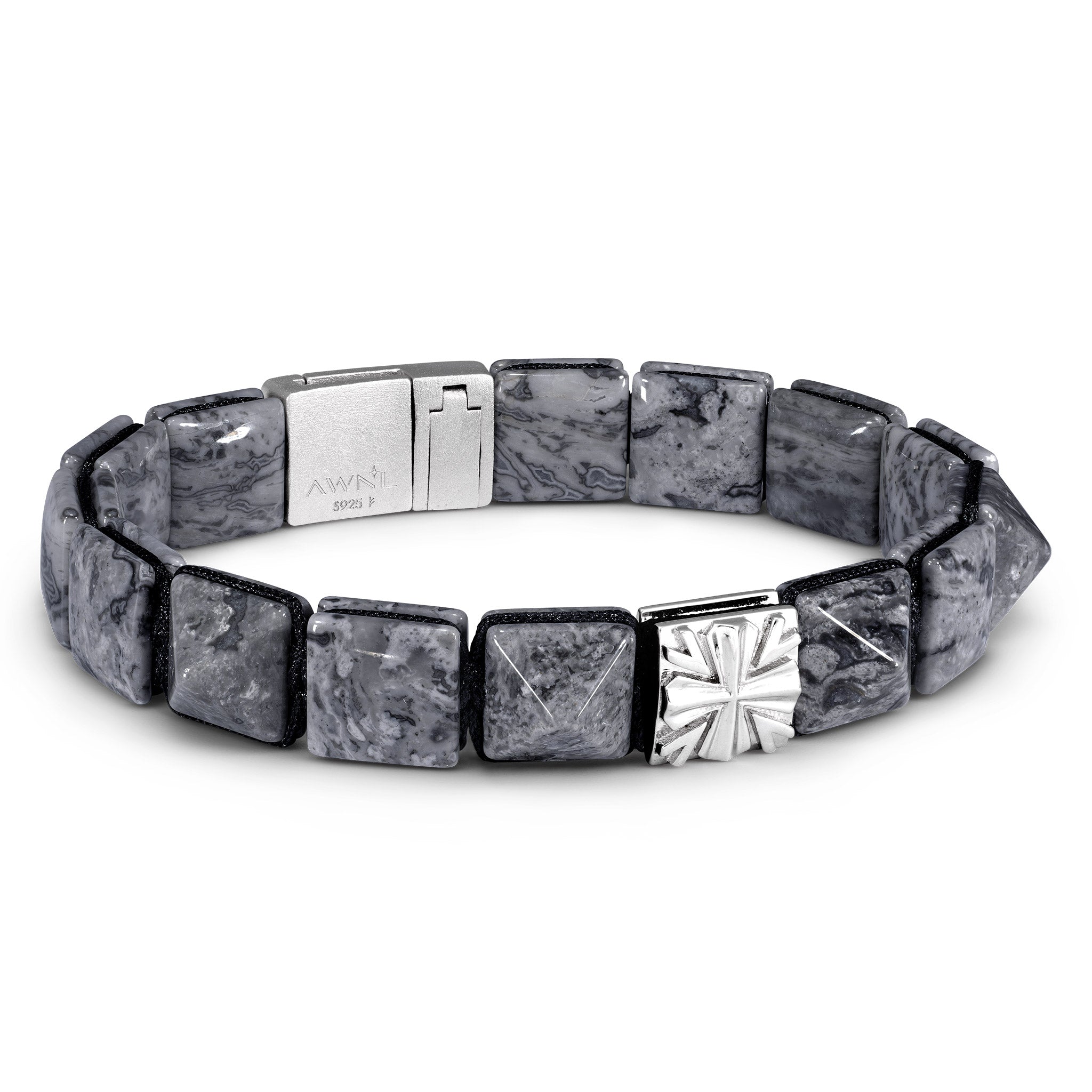 畢卡索石 騎士十字勳章 磁合扣 男士手鍊 - AWNL Taiwan