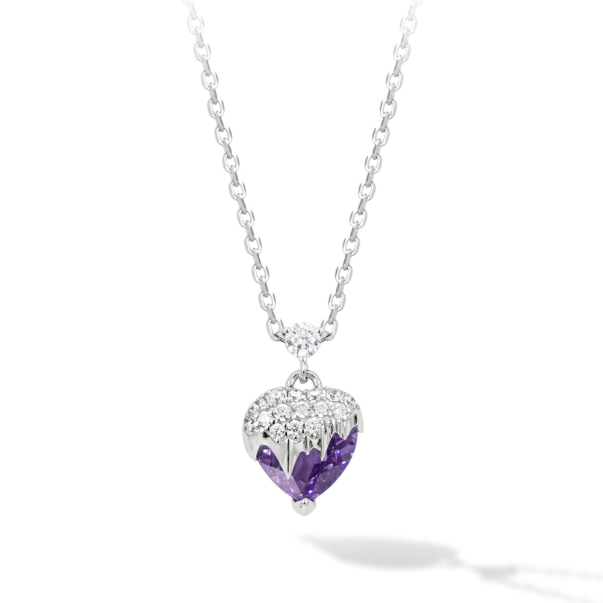 天然水晶 紫水晶 北歐神話 漿果造型 女生項鍊｜AWNL 瑞典設計輕珠寶